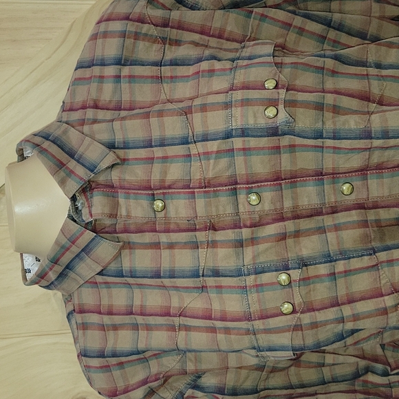Wrangler Retro | 100% Cotton Plaid Button Up Shirt | XL - Picture 3 of 11